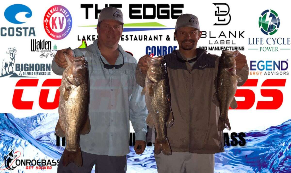 Nick Morton and Langston Johnson won the CONROEBASS Tuesday Night tournament with a stringer weight of 13.132 pounds.