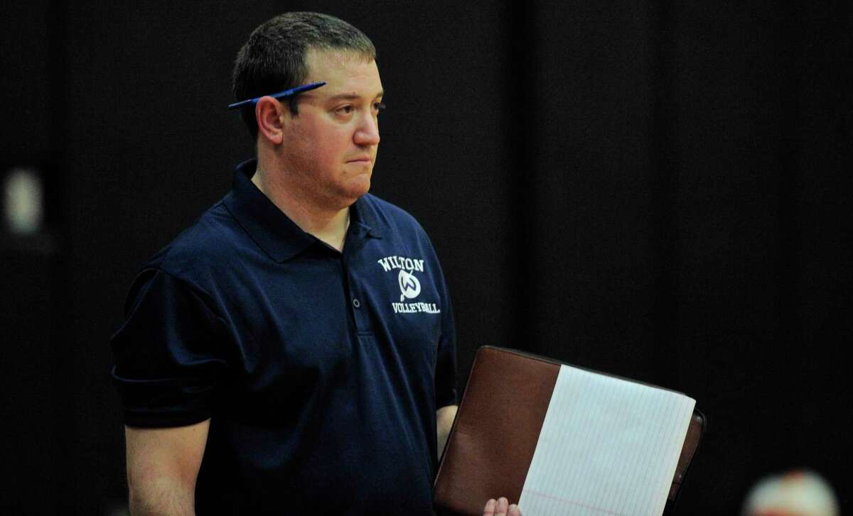 Wilton girls volleyball coach Steve Brienza (file photo) said some adjustments helped his team beat Ridgefield on Monday, avenging a loss to the Tigers last week.