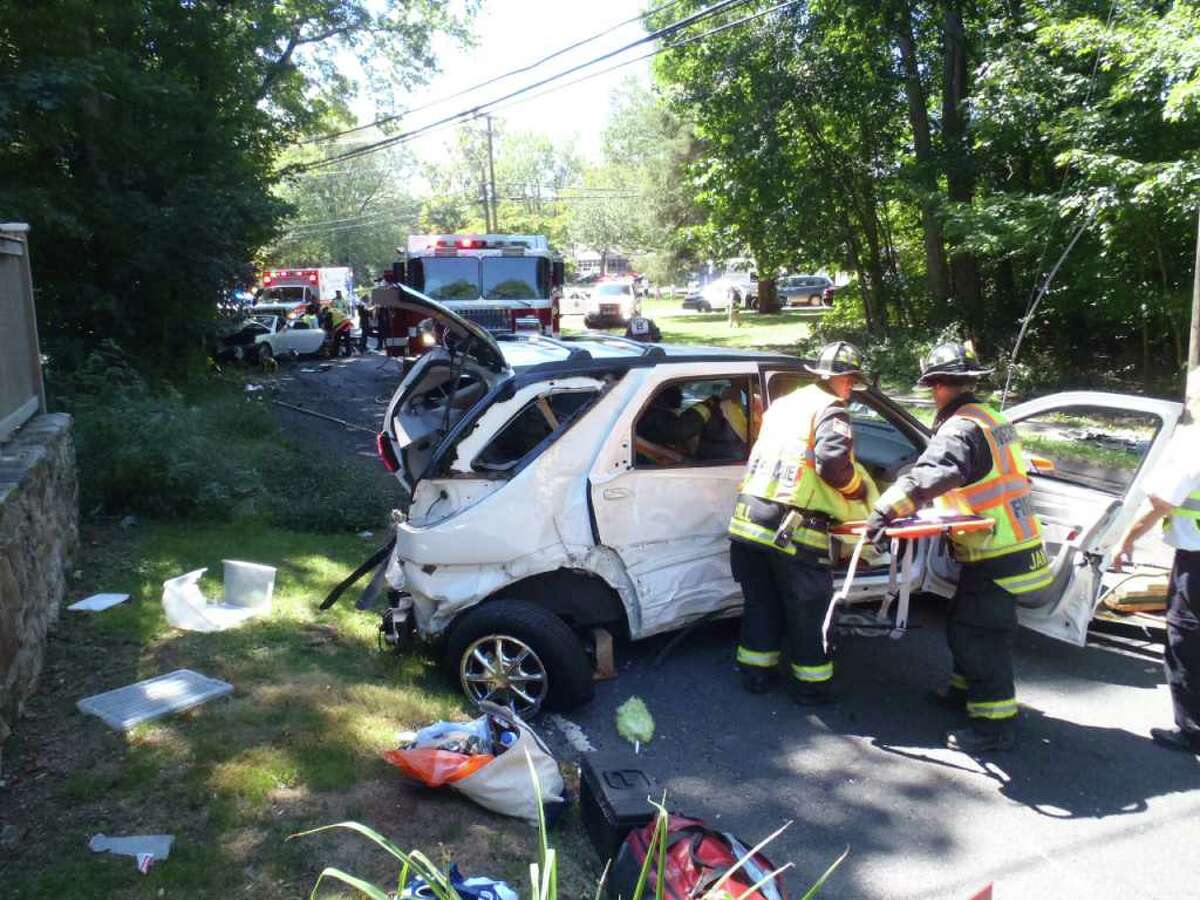 Three-car crash in Westport sends two to the hospital