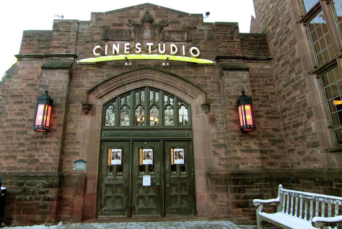 An exterior view of Cinestudio on Wednesday Dec. 11, 2019, located on campus of Trinity College in Hartford, Conn. The theater will be celebrating its 50th anniversary next year.
