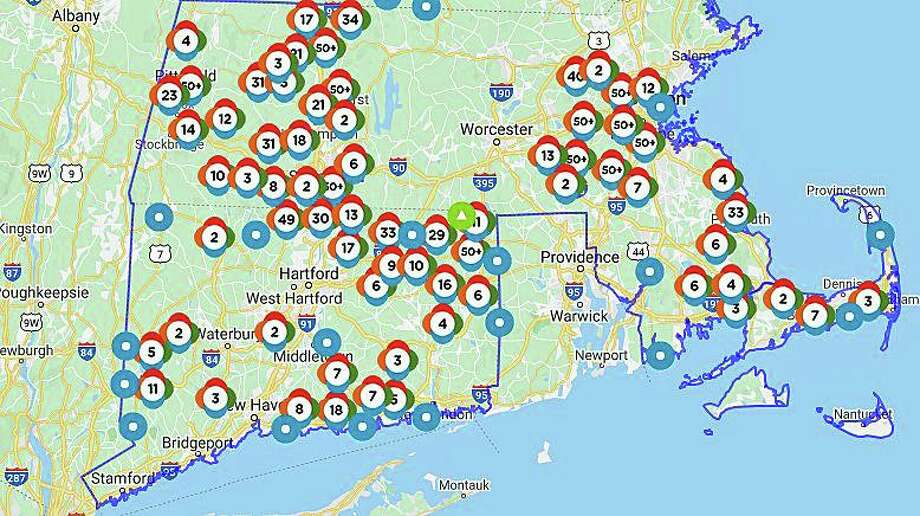 New England Power Outage Map