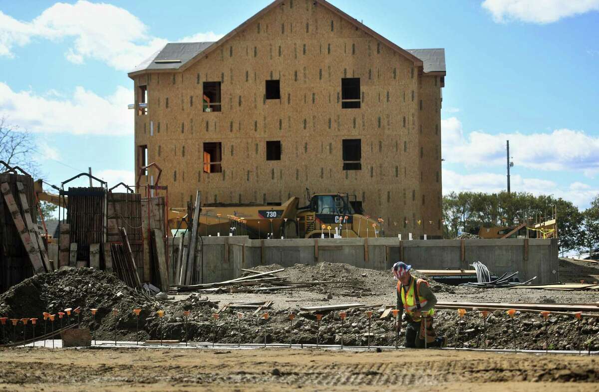 Construction continues on a mixed-income housing development in Bridgeport last year.