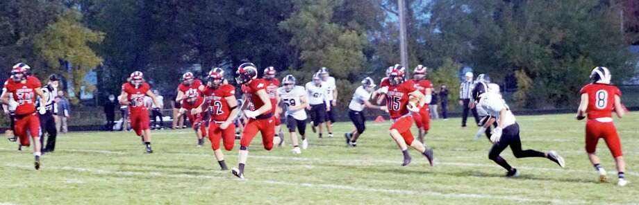 Coyotes Treat Fans To 70 40 Victory Over Newaygo On Homecoming Night Big Rapids Pioneer