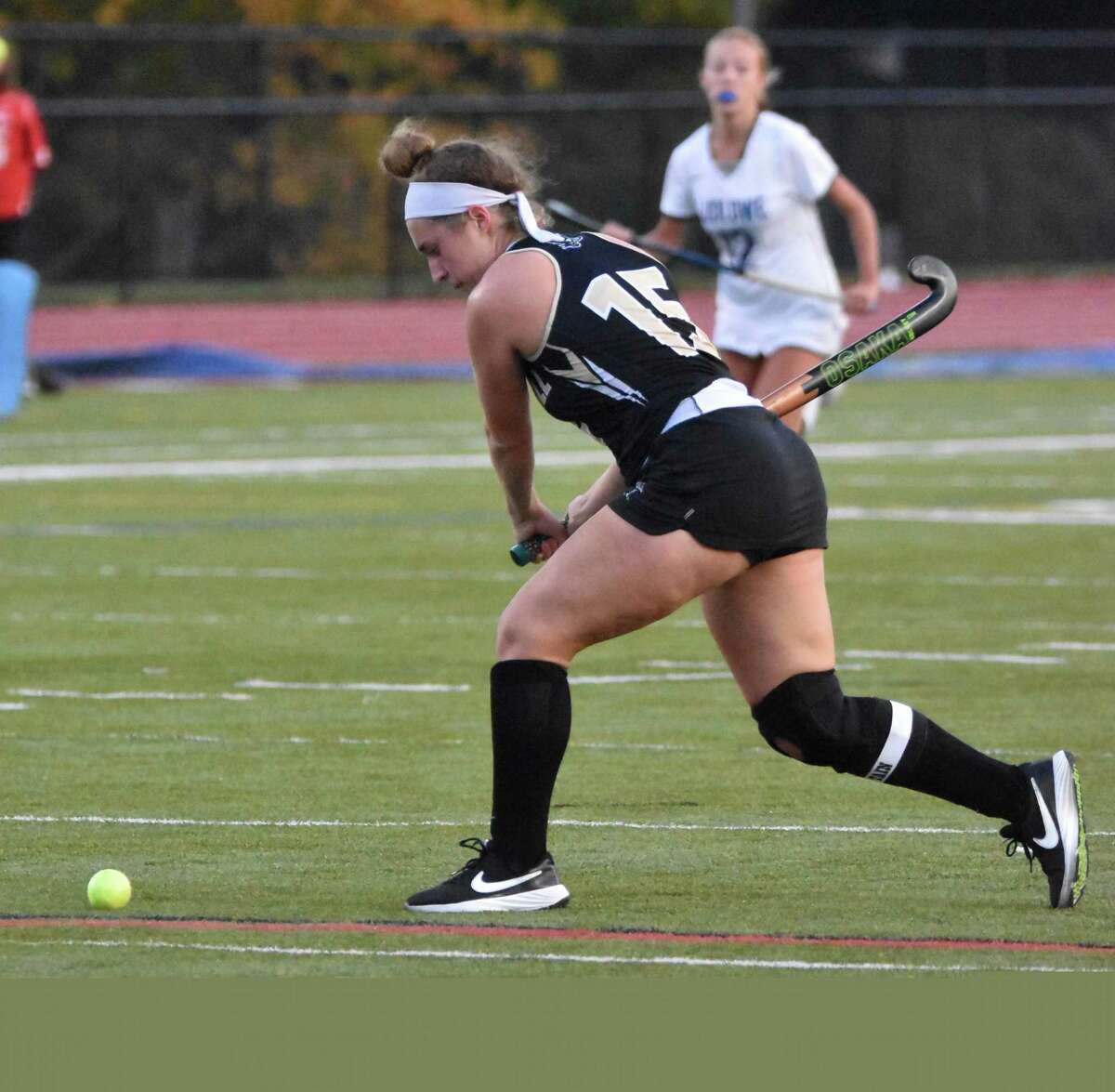 Senior tri-captain Gigi Socci assisted on the Eagles' first goal in their win over Fairfield Ludlowe.