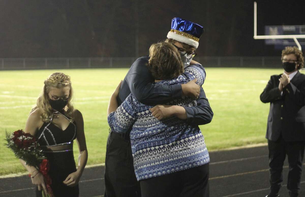 Alexis Tracy and Anthony Beccaria were crowned Brethren's Homecoming Queen and King Friday night at Brethren's football field.