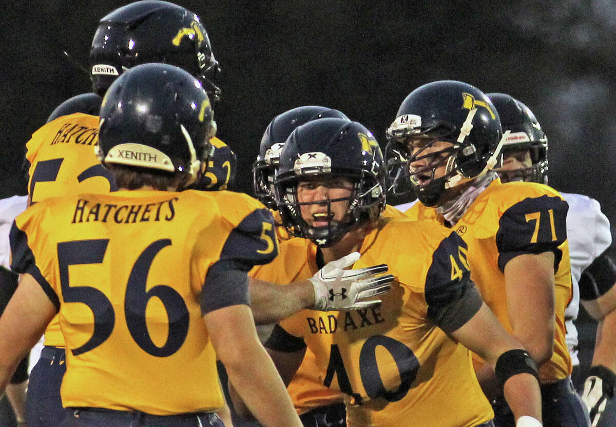 The fortunes of the Bad Axe varsity football team continued to improve on Friday night as the Hatchets rolled over the visiting Vassar Vulcans, 55-0, on homecoming night.