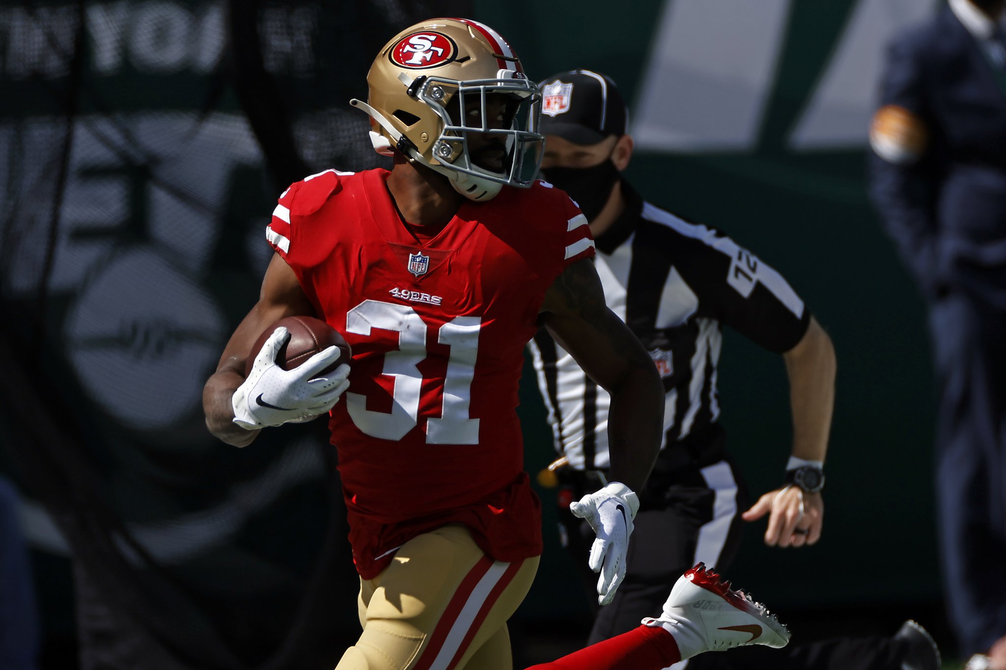 49ers' Raheem Mostert will play vs. Dolphins; Dante Pettis inactive