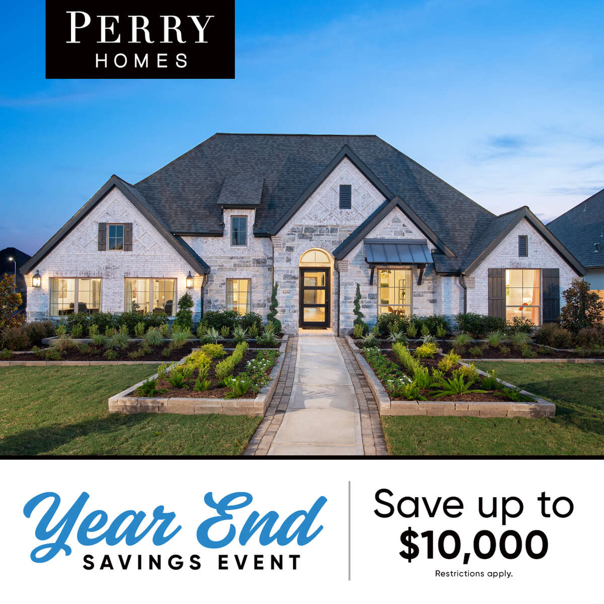 Perry Homes Year End Savings Event Offer New Homebuyers Special