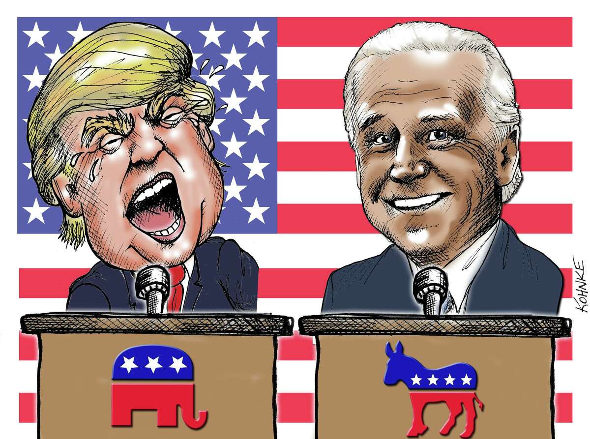 Trump-Biden debate illustratioon