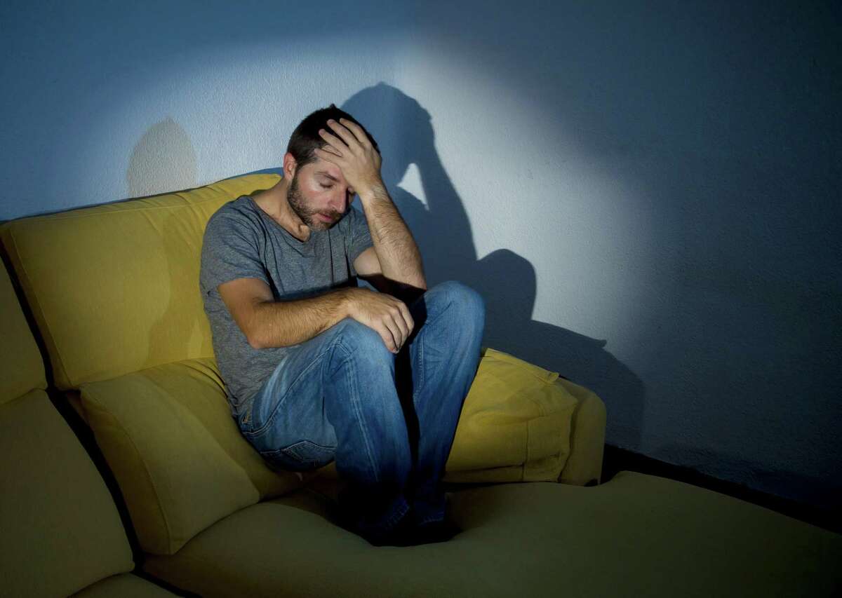 A man suffering from depression.