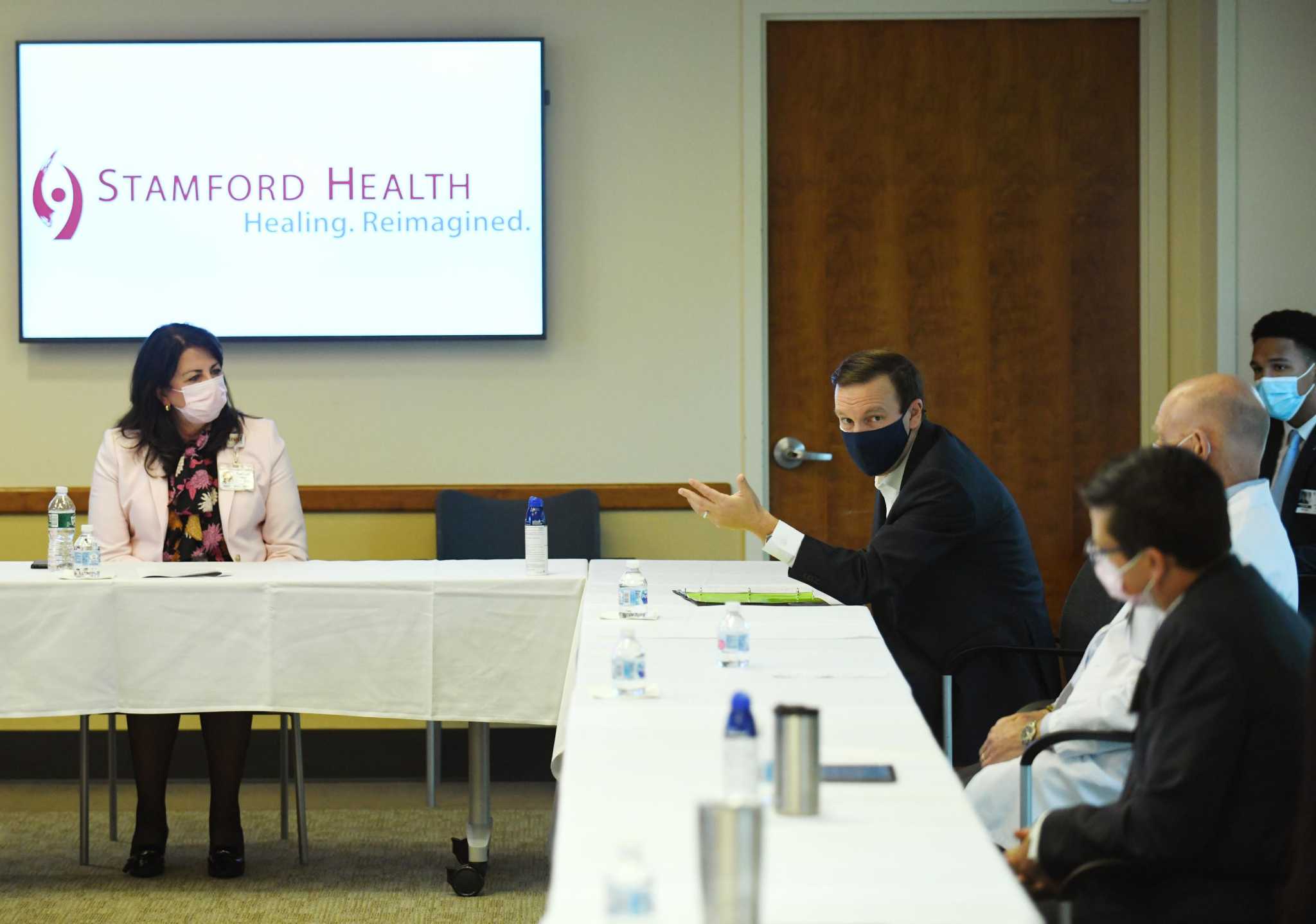 Murphy talks COVID, PPE and health care's future at Stamford Hospital