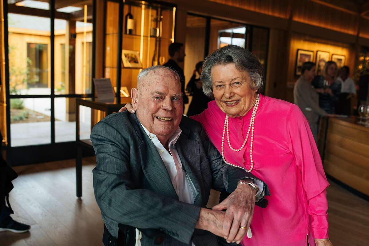 Jack and Dolores Cakebread, co-founders of Cakebread Cellars in Napa Valley, at the opening of their new visitor center in 2019. Dolores Cakebread helped turn the region into a Wine Country destination.