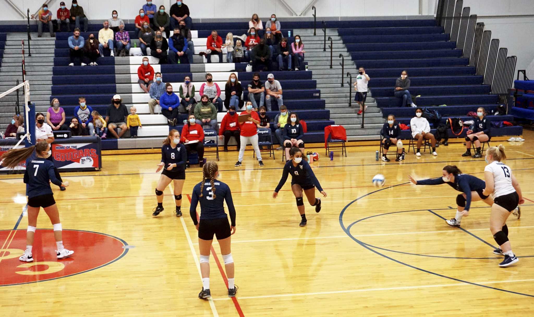 Crossroads volleyball team defeated by Mesick in three sets at home