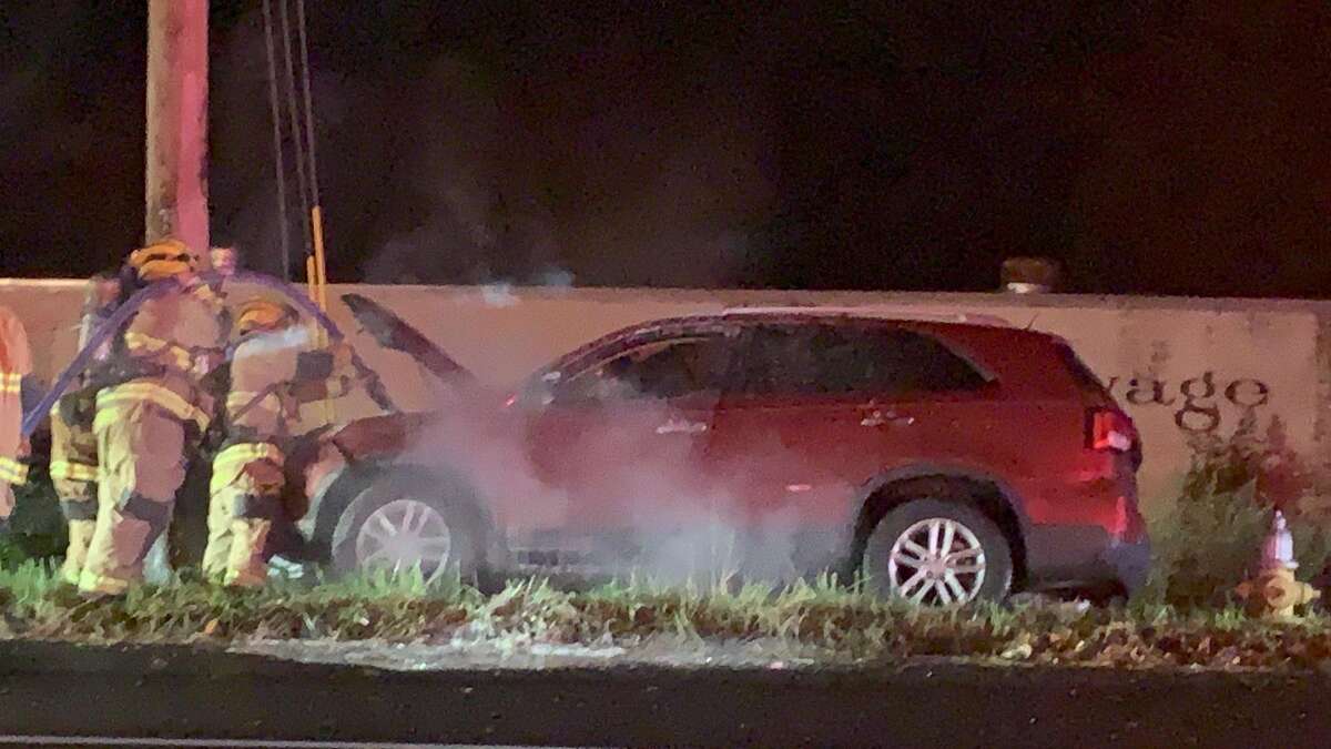 Shelton fire crews douse car fire on River Road