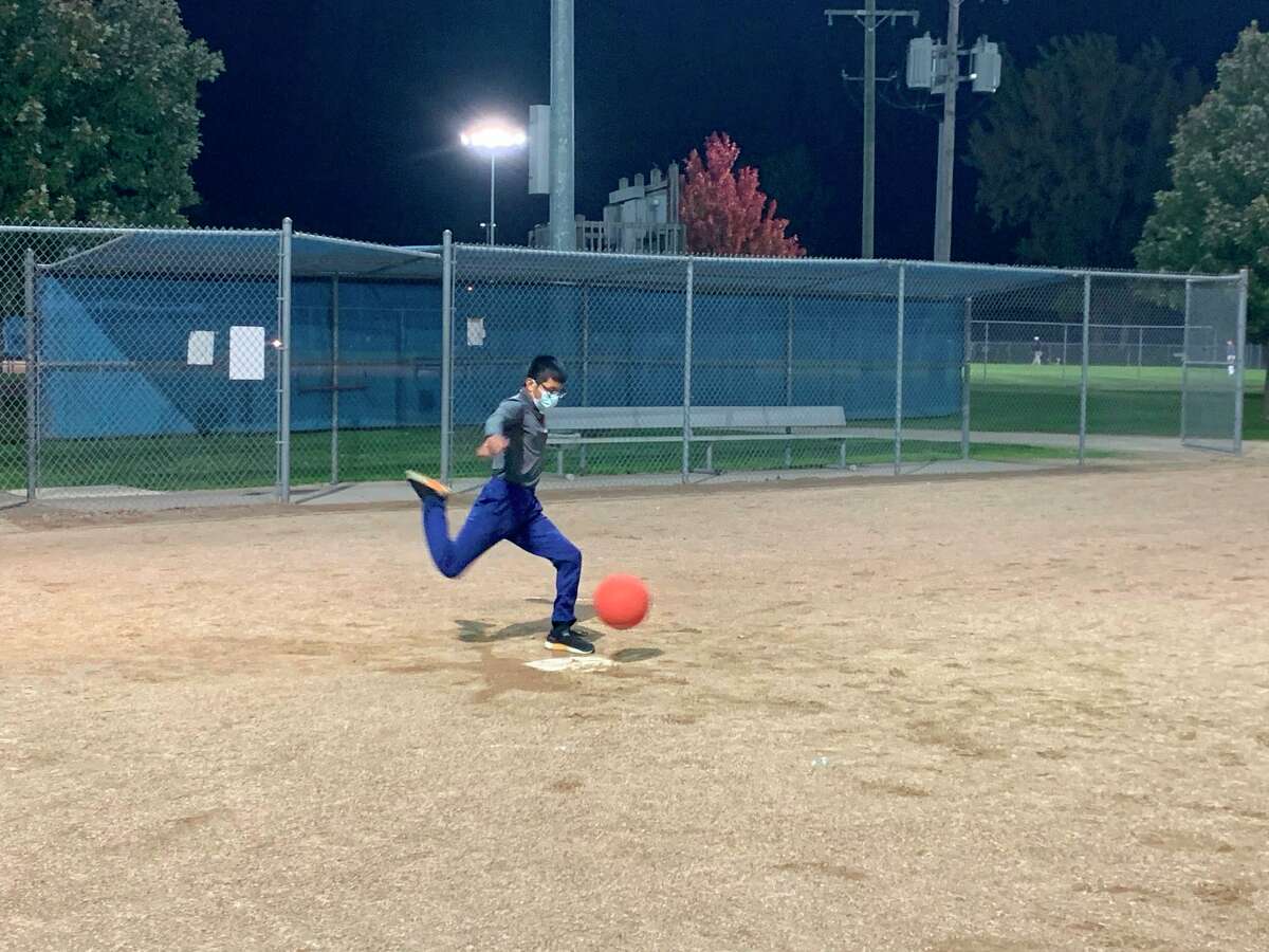 As a way to help keep scout meetings alive, Boy Scout Troop 768 from Midland hosted "Kickball Under the Lights" on Wednesday at Redcoats Field No. 12 on Whitman Drive in Midland. (Photo provided/Boy Scout Troop 768)