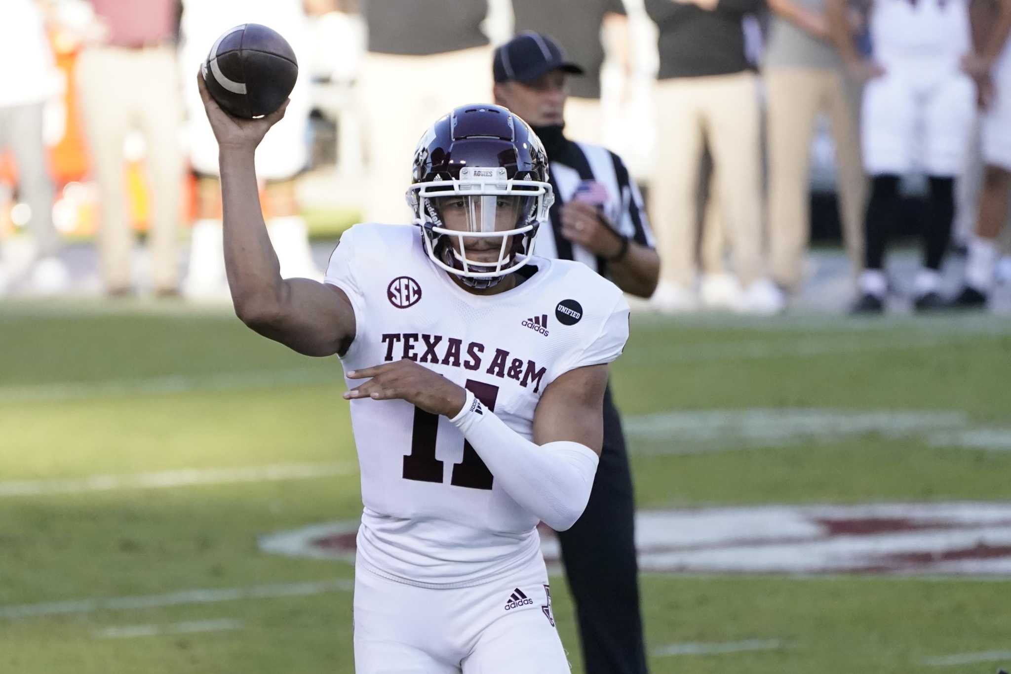 Texas A&amp;M quarterback Kellen Mond not scared by Arkansas' defense
