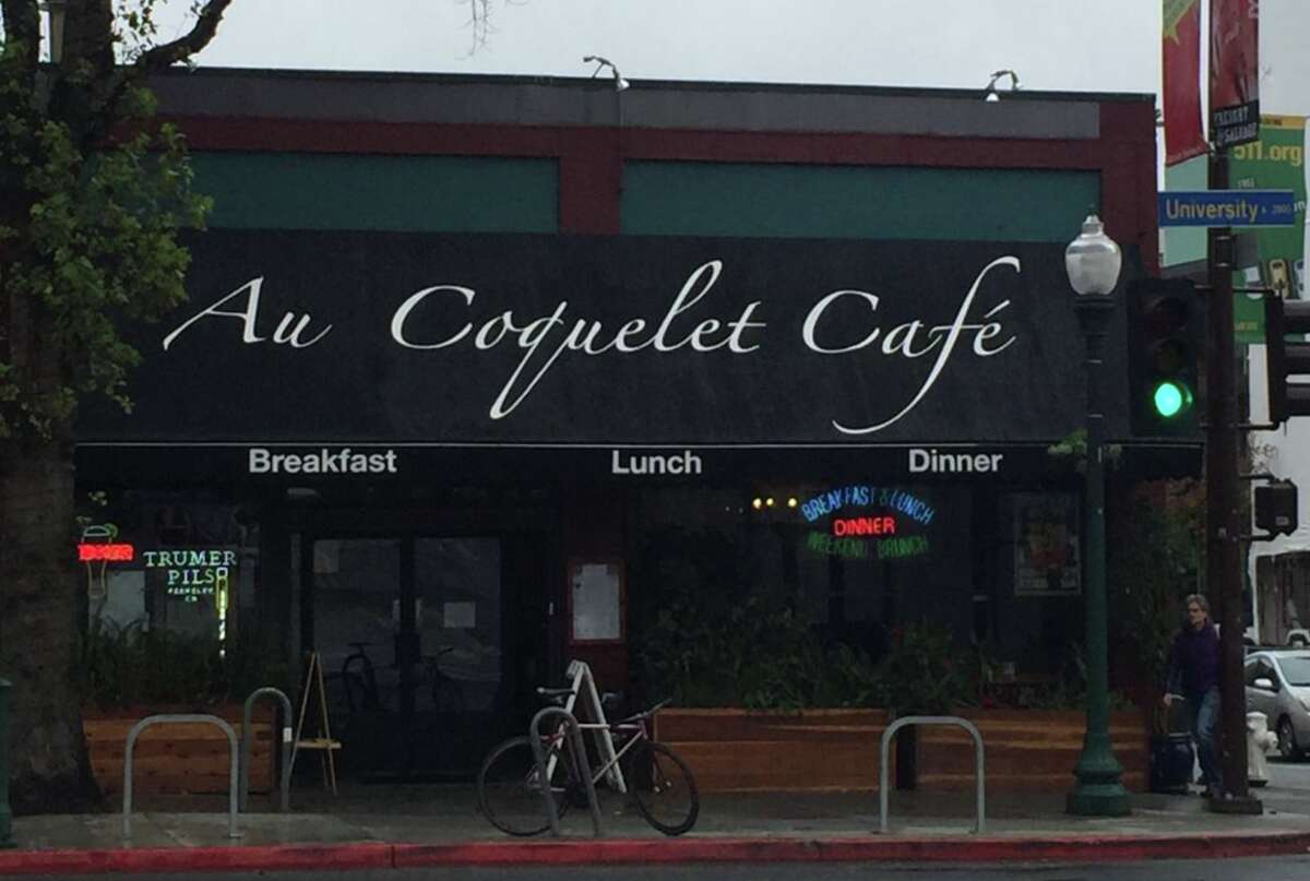 The exterior of Au Coquelet, which shuttered Friday after 46 years in operation.