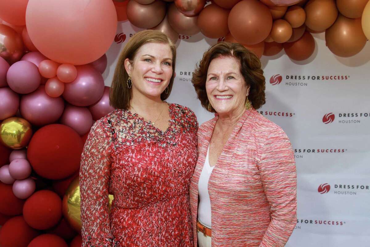 Lauren Levicki Courville, left, and Nancy Levicki at the Dress for Success annual October celebration, a drive-thru soiree at DFSH on October 17, 2020.