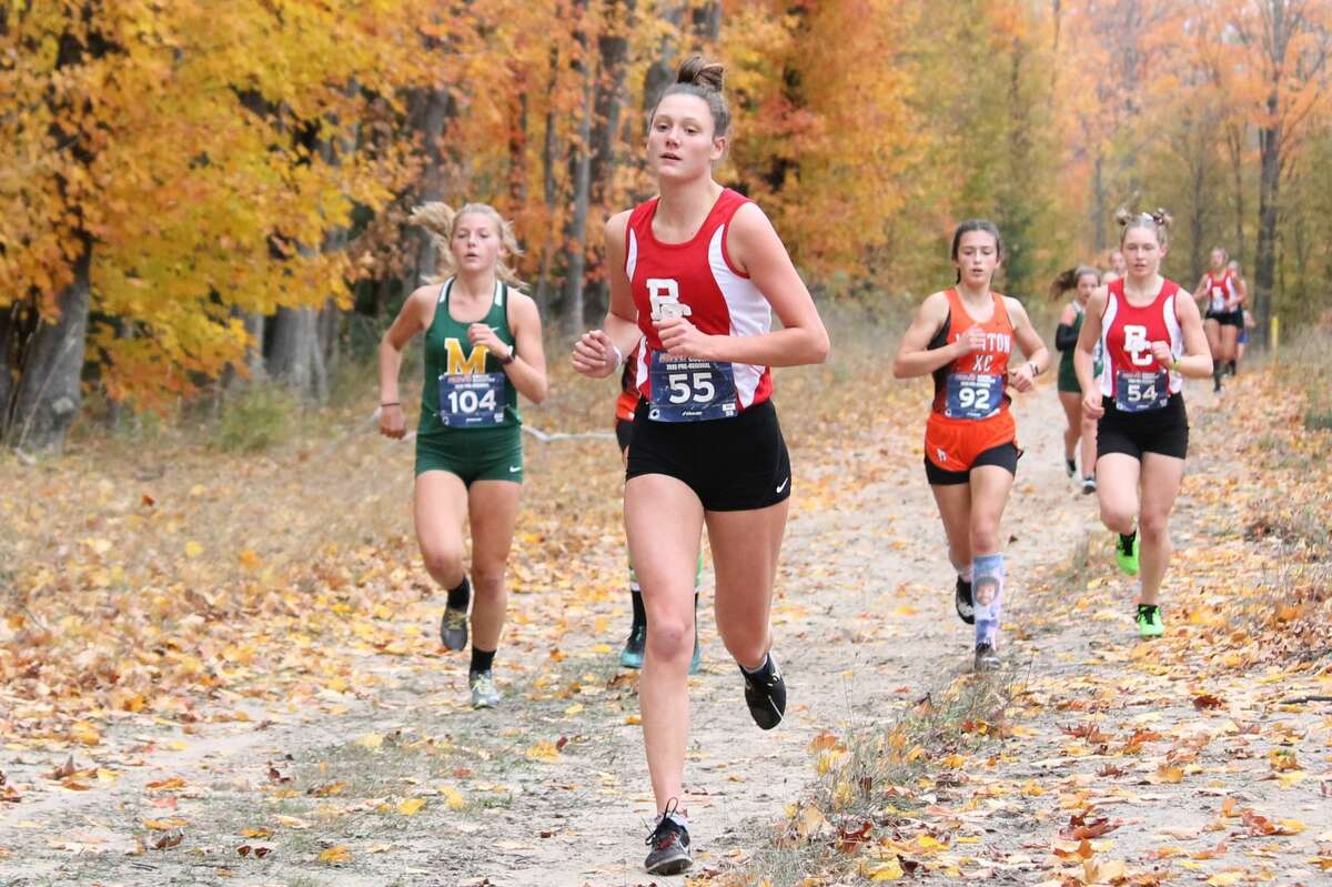 Benzie Central's girls cross country team crushes the competition to easily win their pre-regional meet on Oct. 19.