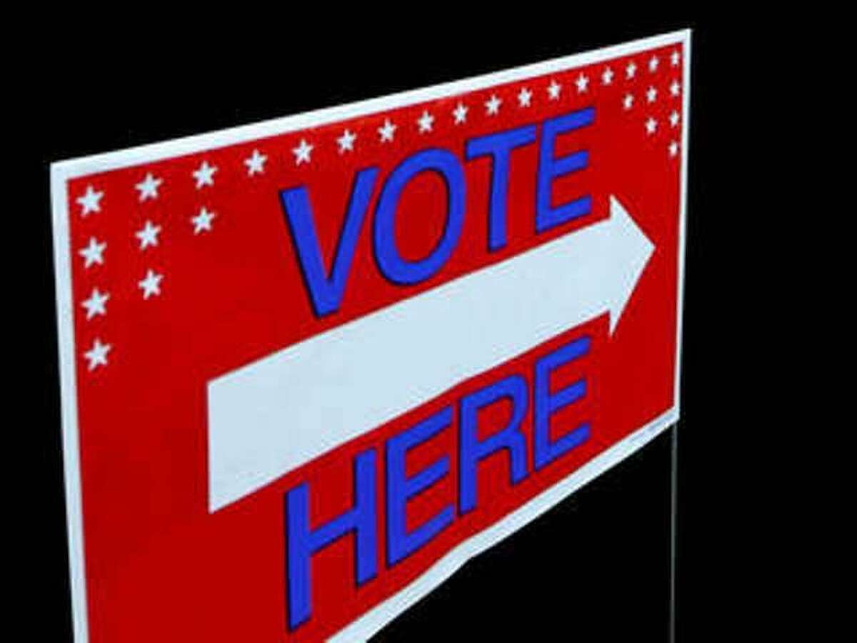Vote here sign