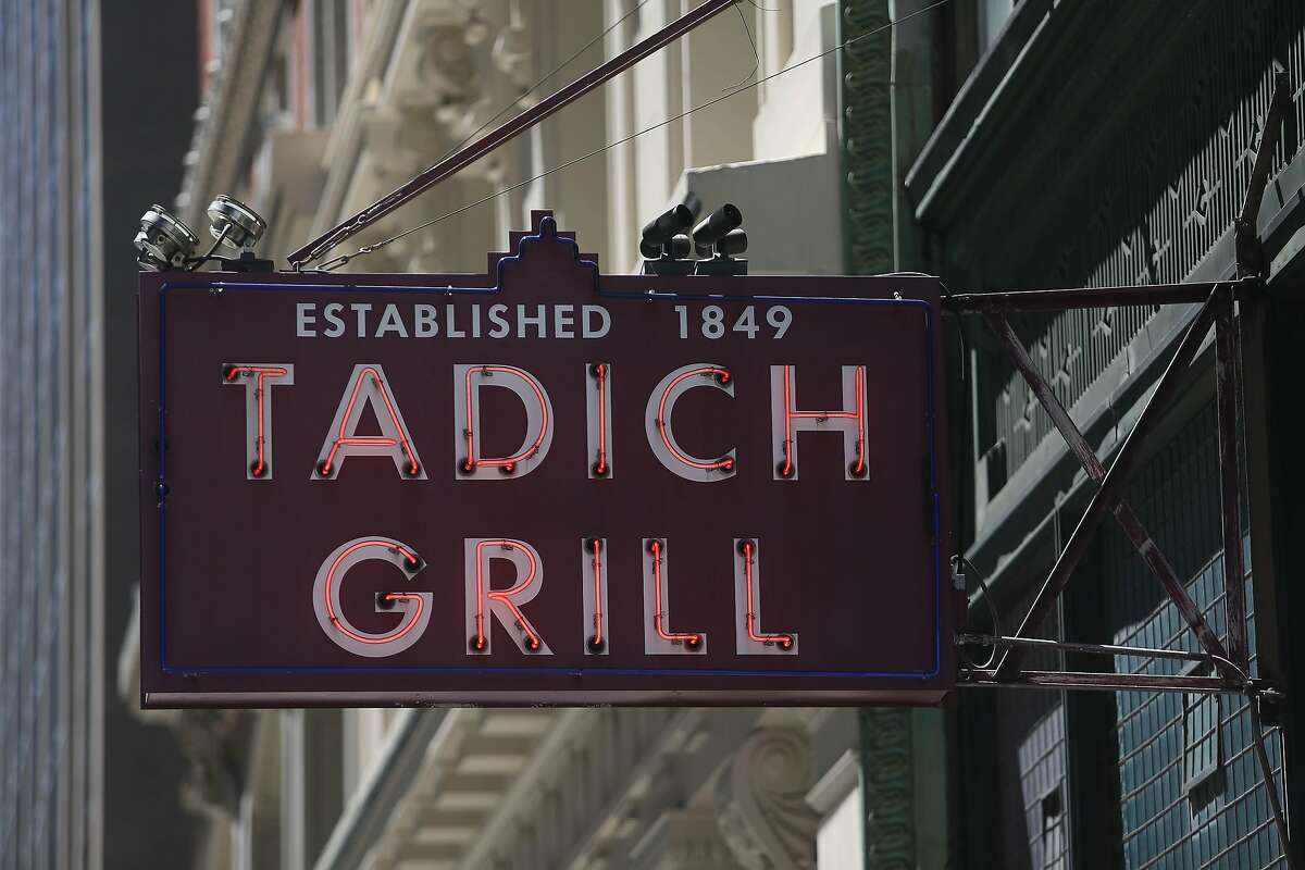 Signage for the Tadich Grill, which will receive funding to stay in business from the Barstool Fund.