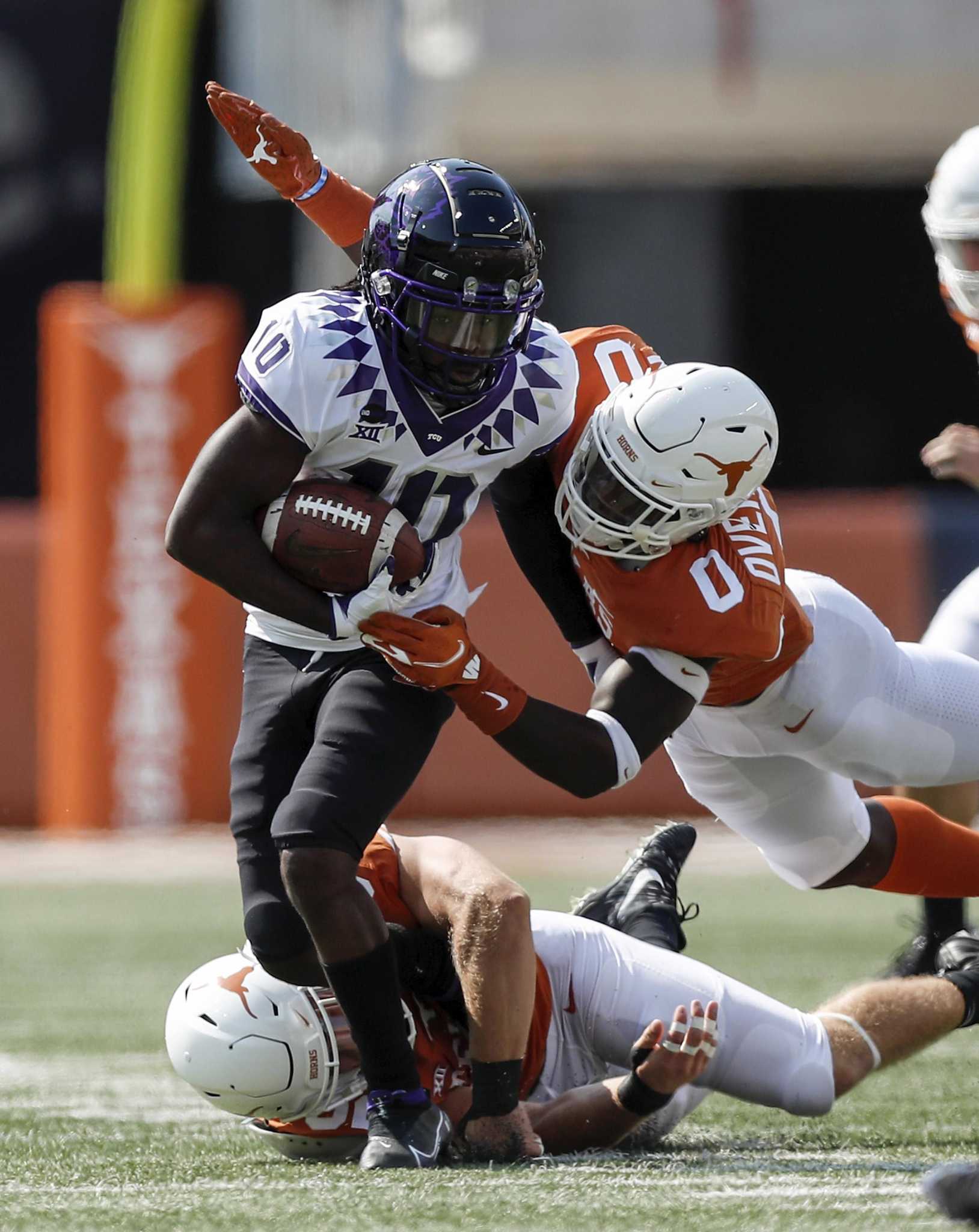 Slowly But Surely, Longhorns’ DeMarvion Overshown Adjusting To Life As A LB