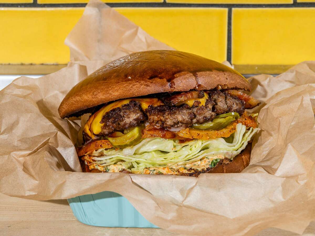 The BBQ Bacon Cheeseburger at the Liholiho Yacht Club in San Francisco on October 20, 2020.