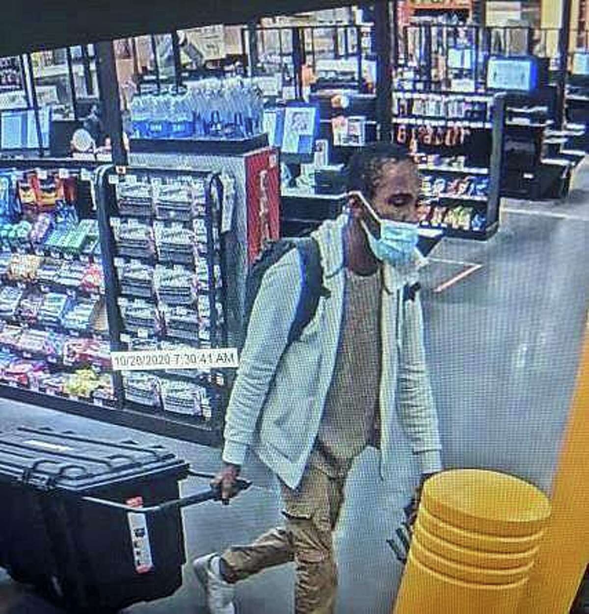 Police are asking the public’s help to identify a suspect in a recent larceny at the Home Depot. Police say the theft happened on Tuesday, Oct. 20, 2020.