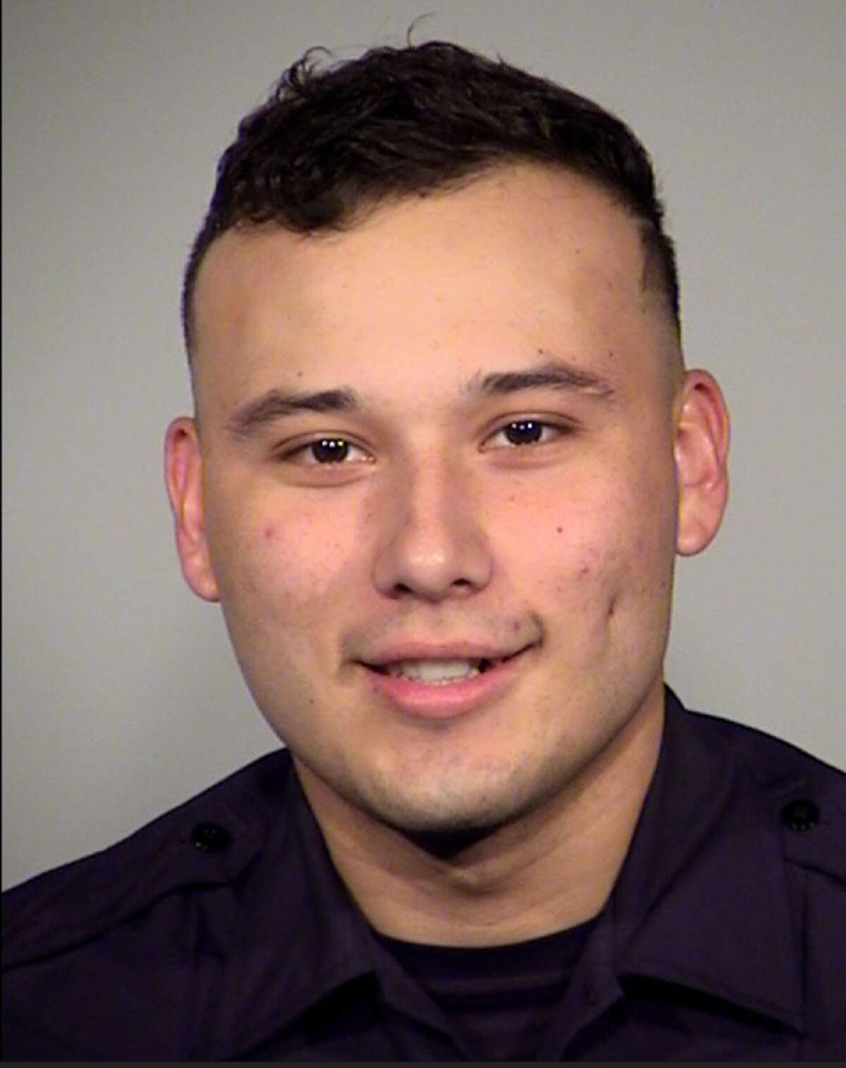 San Antonio Police Officer Rafael Hernandez III, 26, was arrested for suspicion of DWI after he was caught driving 100 mph on Loop 410, SAPD said.