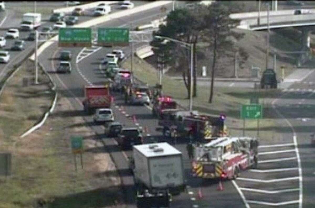 Fire officials 5car crash cleared on Route 8 in Bridgeport
