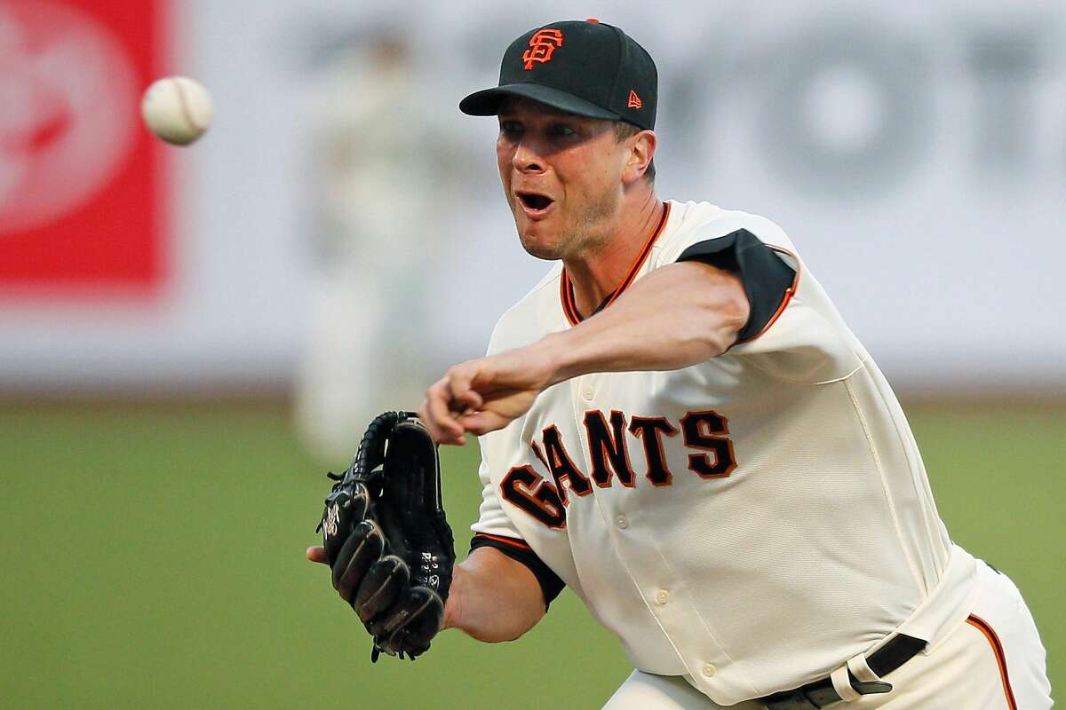 San Francisco Giants pitcher Tony Watson (56) in the seventh inning during an MLB game against the San Diego Padres at Oracle Park, Friday, Sept. 25, 2020, in San Francisco, Calif. The Giants won 5-4 in game one of a doubleheader. Each game is played for seven innings, instead of nine.