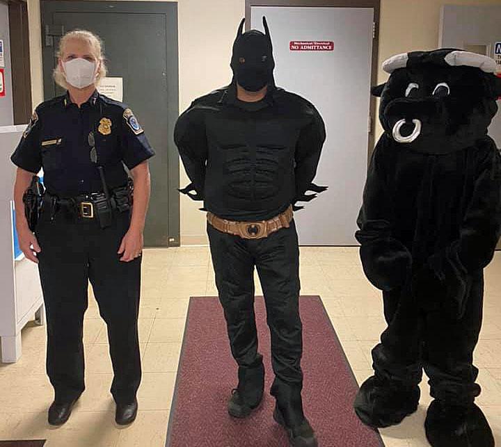 ‘Buddy the Beefalo’ makes rare appearance at Plymouth police trickor