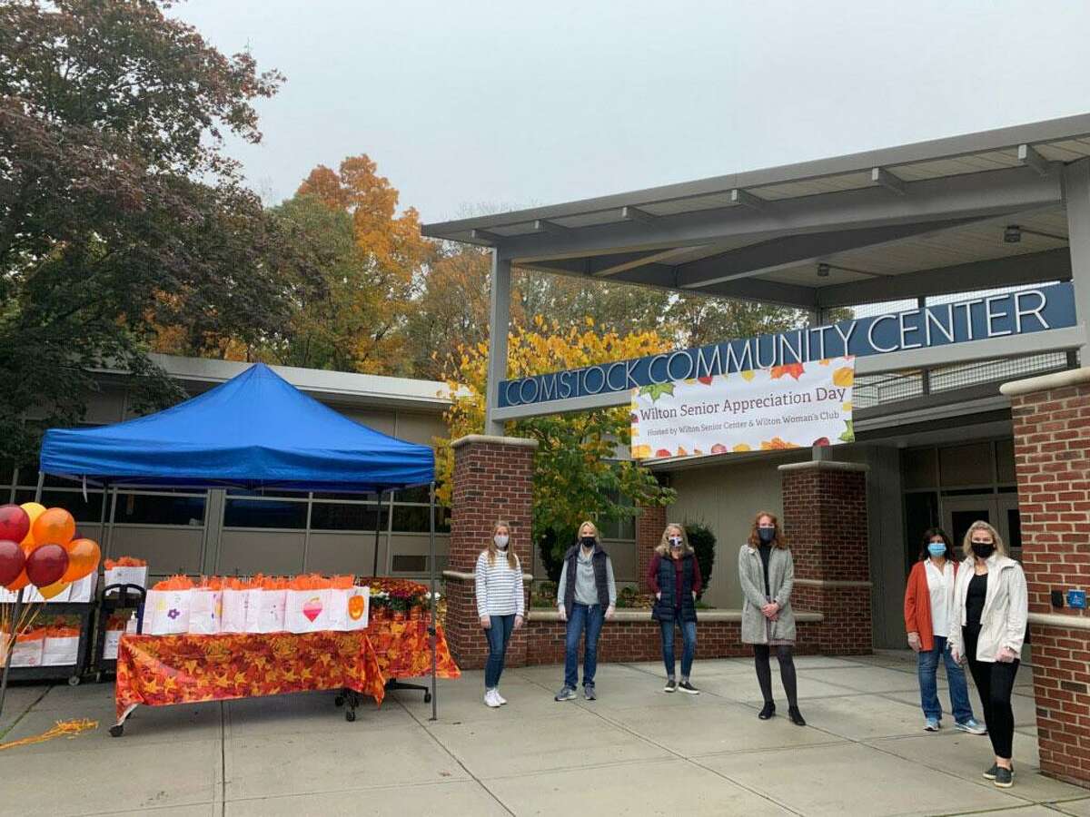 Volunteers at the Comstock Community Center in Wilton held a drive-thru Senior Appreciation Day, providing lunch and goody bags to Wilton senior citizens.