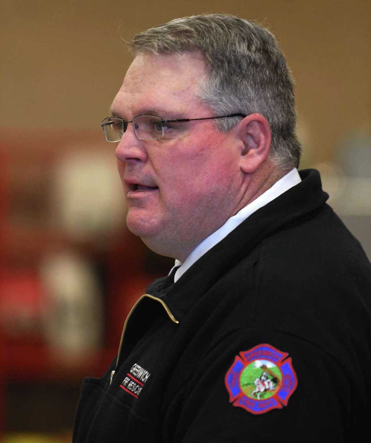 Greenwich Fire Chief Joseph McHugh presented the results of an internal departmental review to the Board of Selectmen on Thursday.