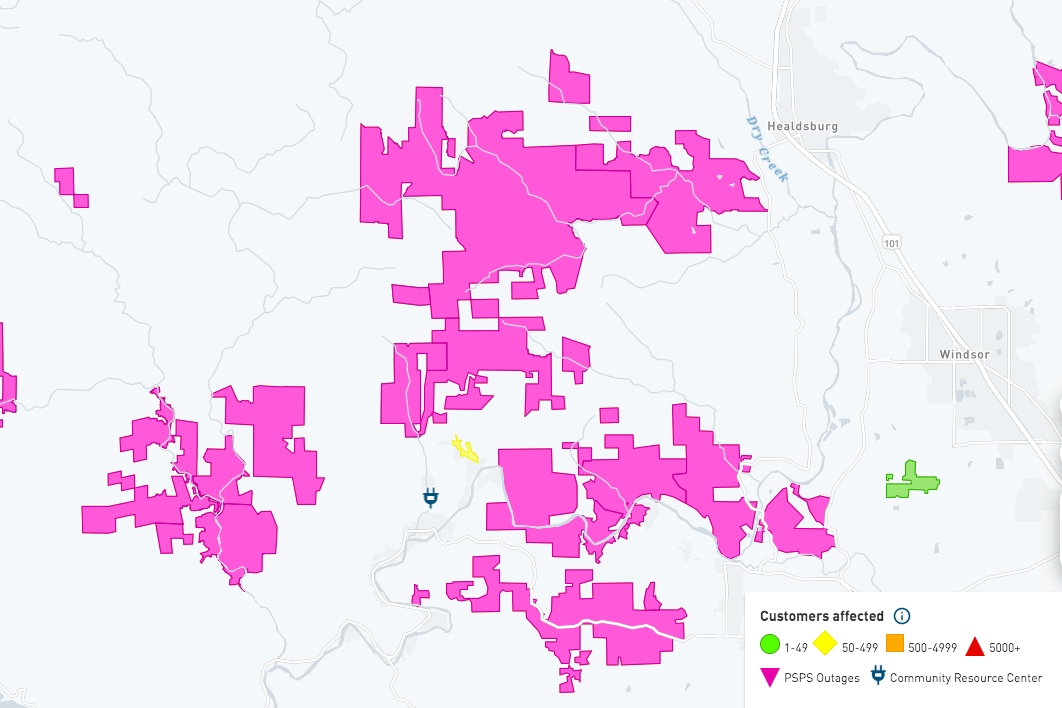 Maps: Here's where the power is still out in California
