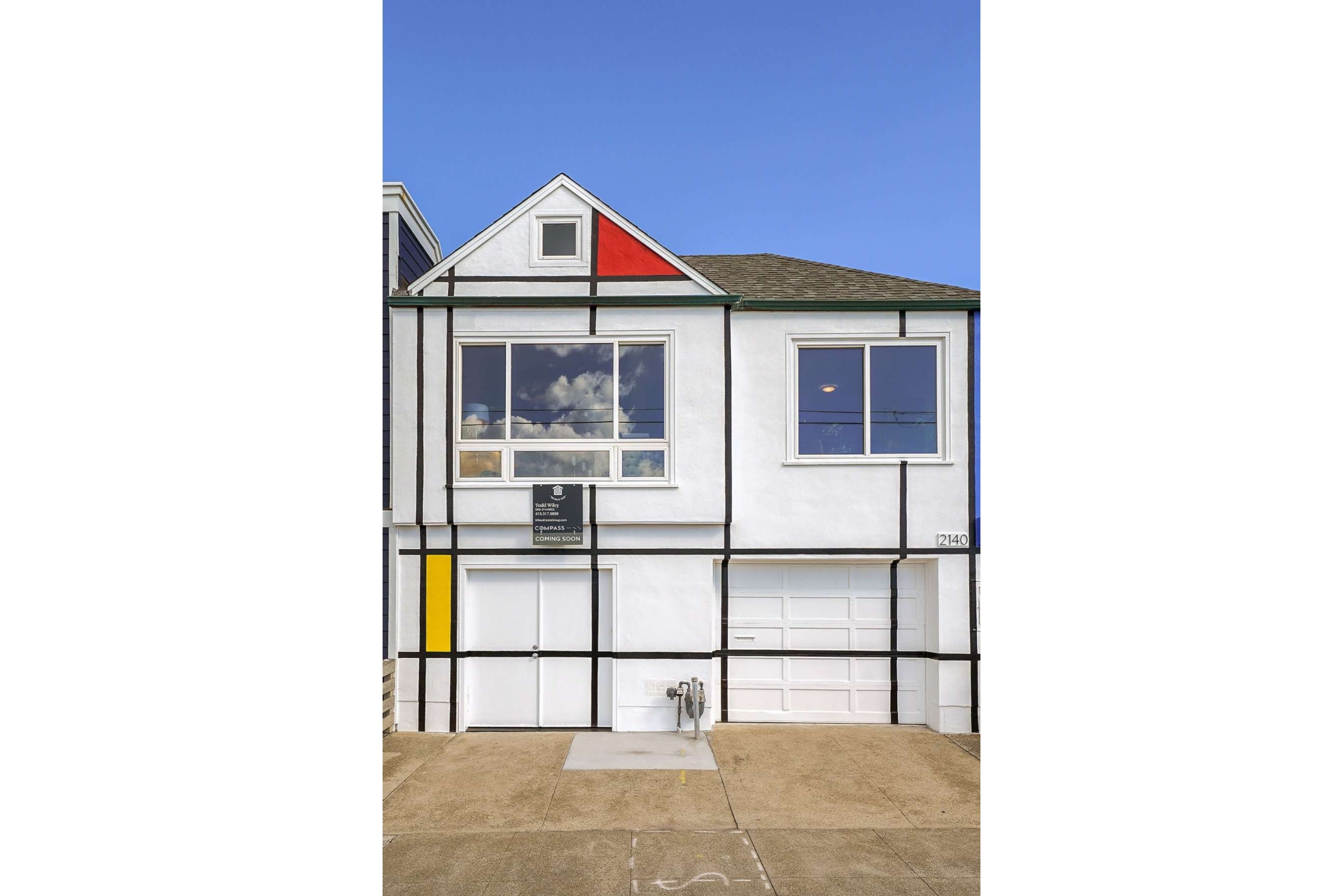 SF 'Mondrian House' gets an unrecognizable paint job