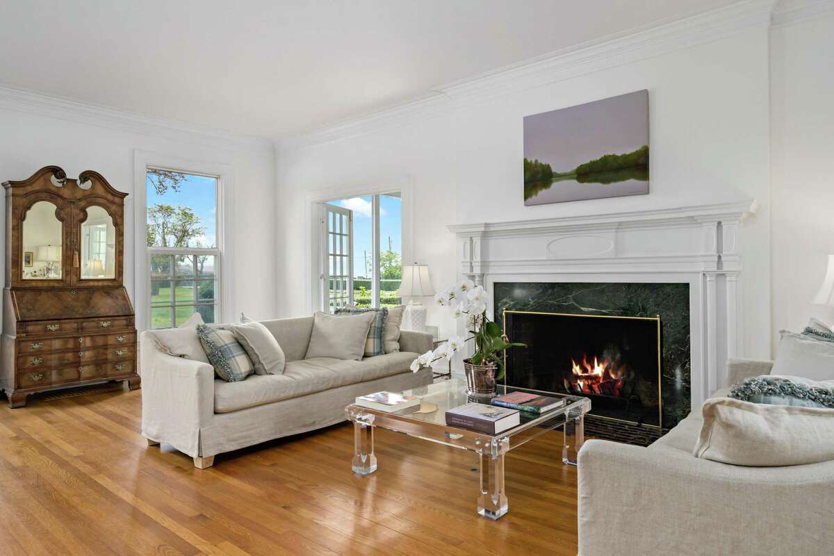 In the formal living room there is a marble fireplace flanked by French doors to the large screened porch. There will be an open house from 1 to 4 p.m. on Sunday. For more information or to set up an appointment to see the house contact Edie Anderson of William Raveis Real Estate and Pam Toner of Berkshire Hathaway HomeServices New England Properties; Anderson at 203-858-4668 or Edie.Anderson@raveis.com, and Toner at 917-319-1580 or pamtoner@bhhsne.com.