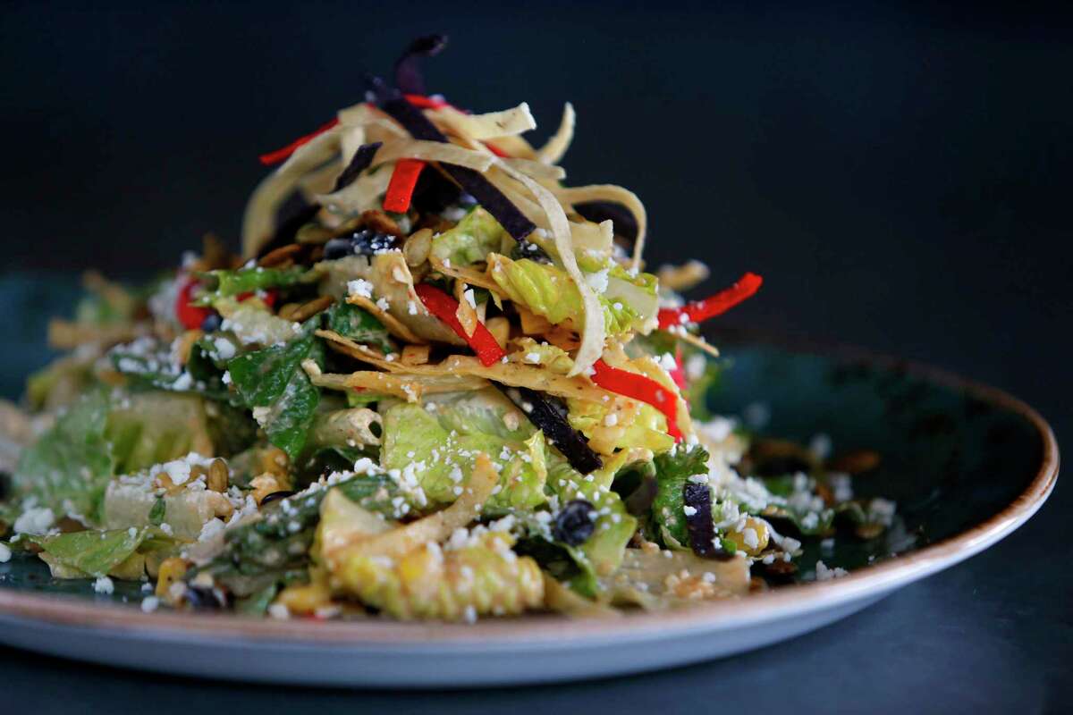 State Fare Kitchen & Bar’s Southwest Caesar Salad offers plenty of texture thanks to black, beans, corn, pumpkin seeds and fried tortilla strips.