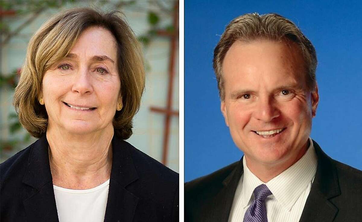 Democratic candidates Ann Ravel, left, and Dave Cortese.