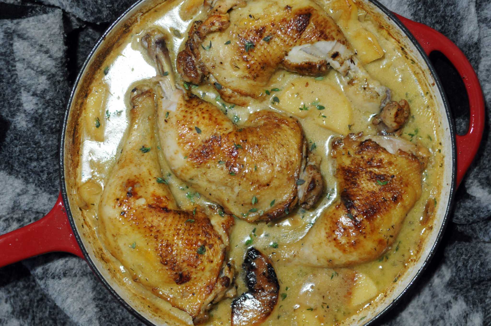 Recipe: Chicken Normandy (Braised Chicken With Apples)