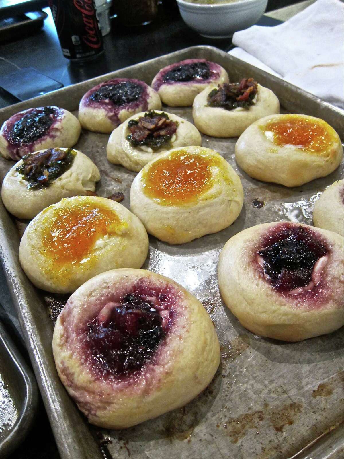 Finished kolaches at the home of Victoria Rittinger.