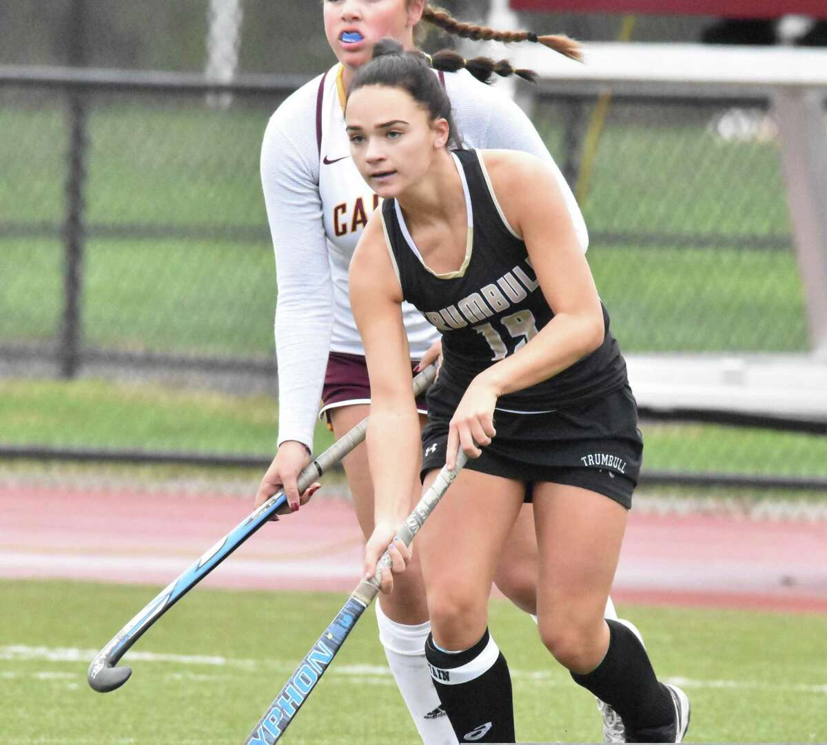 Lauren Buck scored 3 goals for Trumbull in its win over St. Joseph.