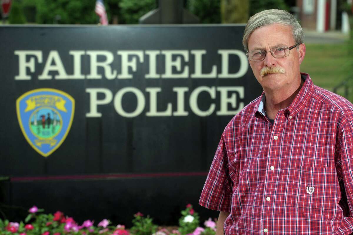 Fairfield Police Chief Christopher Lyddy poses in front of police headquarters, in Fairfield, Conn. June 25, 2020.
