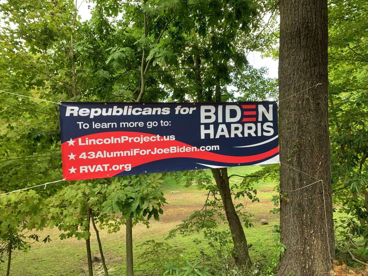 This sign, across the street from the Friends Meeting House, was reportedly stolen Oct. 10, 2020, according to its owner.