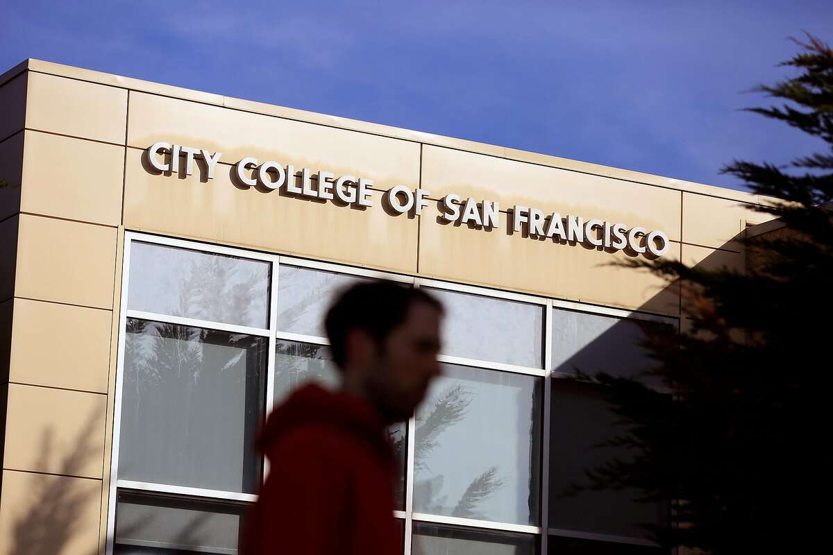 A person walks past the Student Health Center at City College of San Francisco on Friday, December 8, 2017 in San Francisco, Calif.