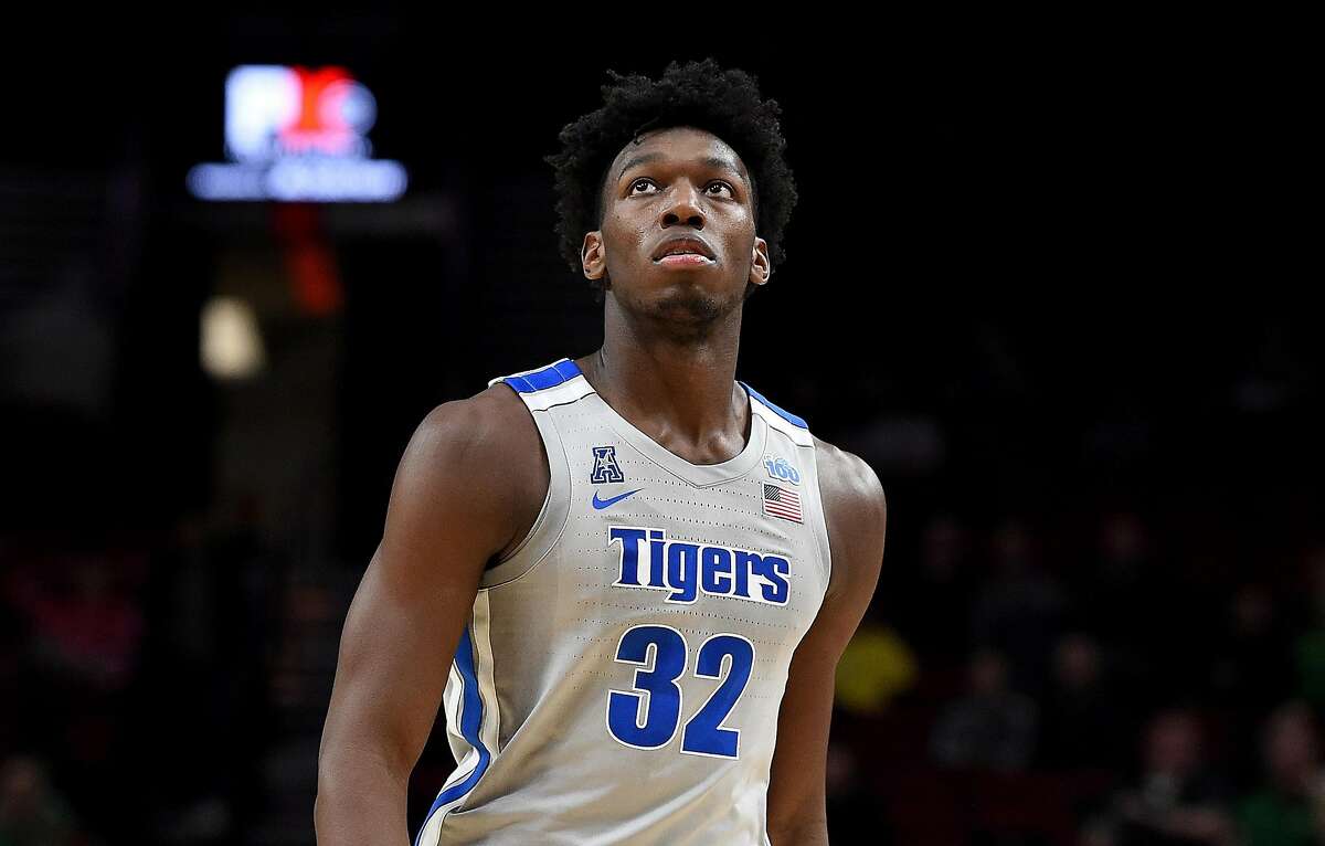 James Wiseman of Memphis walks up court during a game against Oregon at Moda Center in Portland, Oregon, on November 12, 2019. (Steve Dykes/Getty Images/TNS)