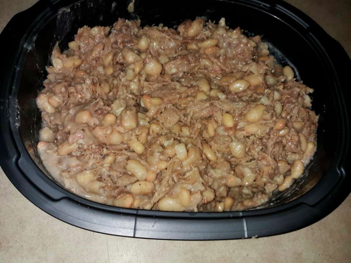 Lovina cooked a large pot of ham and beans this week, pictured, for a nourishing family supper. (Courtesy photo)