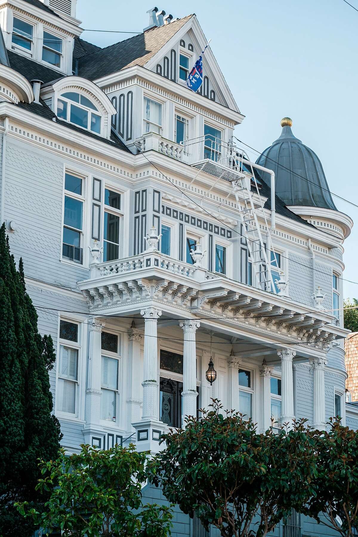 A general view of the Nobby Clarke Mansion, a city landmark, in San Francisco on Friday, October 30, 2020.