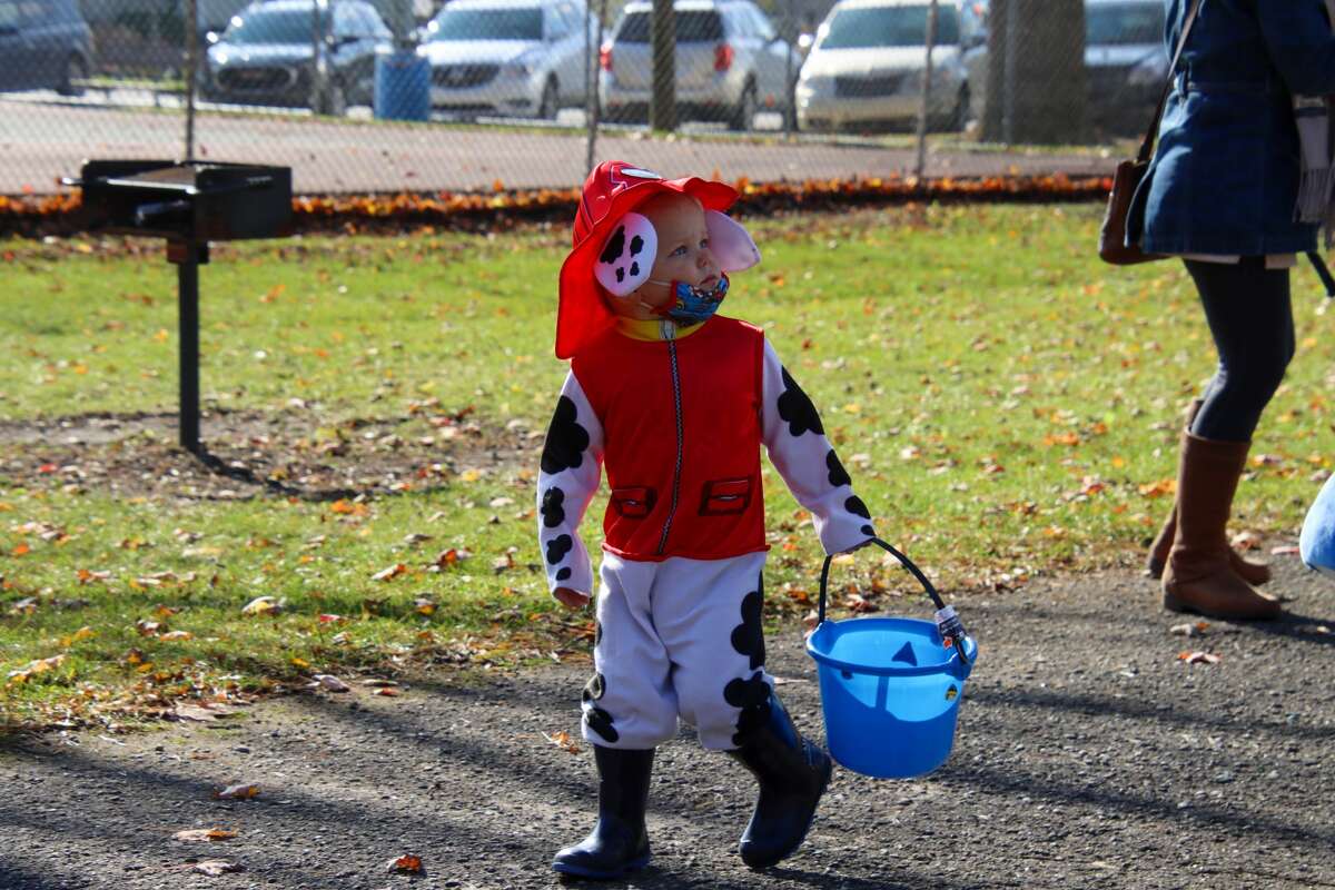Dozens of families turned out to the Bad Axe Library's costume parade Oct. 31.