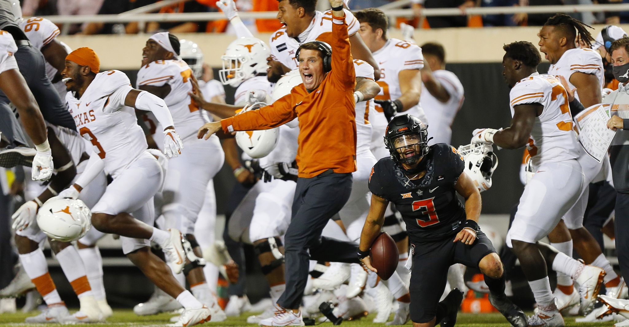 Texas Scores Season-saving Upset Over No. 6 Oklahoma State In Overtime